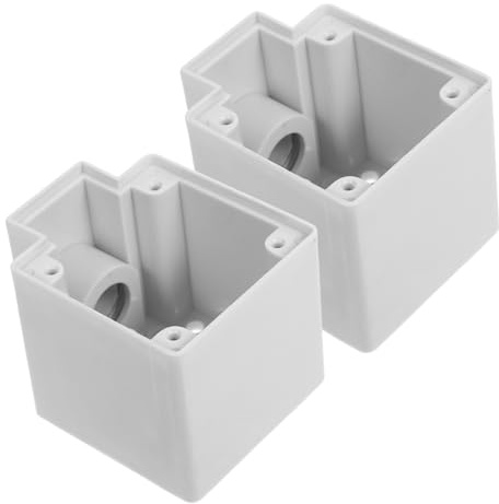SEWOART 2pcs Outdoor Power Socket Boxes Weatherproof Socket Cases Timer Cover for Electrical Safety in Outdoor Spaces