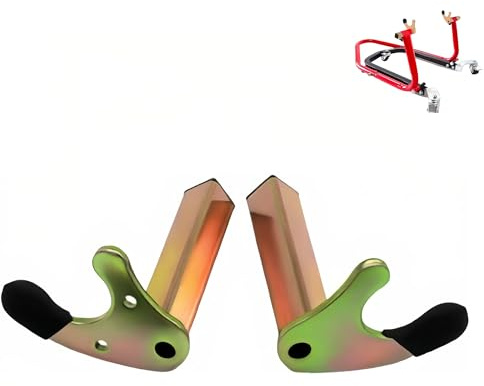 DawlQawwi bequille atelier moto 2 Supports U Moto Haute Résistance 400kg - Béquilles Arrière Universelles avec Étui Cuir​