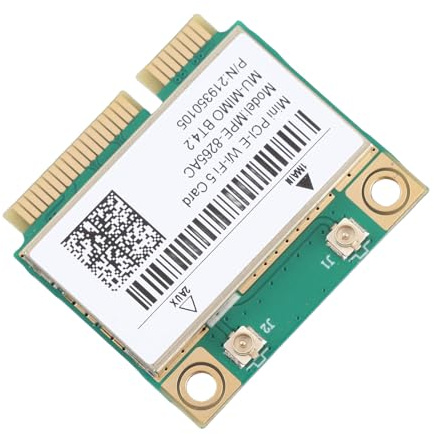 RASTKY Scheda MINI PCI-E Dual Band 1200M 2.4GHz/5GHz per Scheda WLAN+BT con Chip 8265, Supporto 802.11ac, 4.2, Compatibile con / 10/8/7 per Appassionati di Giochi
