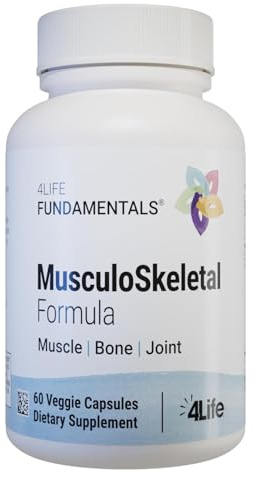 4Life Musculoskeletal Formula - Devil’s Claw, Turmeric, Gotu Kola and Alfalfa for Bone, Joint, Muscle and Tissue Health - 60 Veggie Capsules