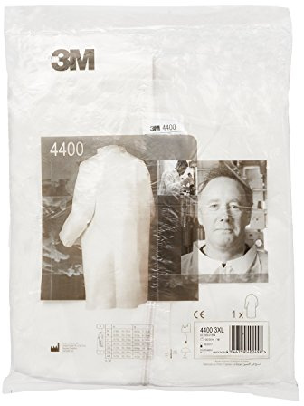 3M 4400W3XL Besucher Laborkittel 4400, Größe 3X-Large, Weiß