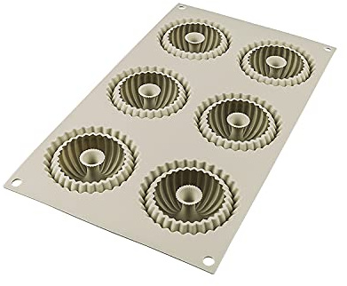 Silikomart | Silikonform für Monoportionen MINI RAGGIO, Antihaft, Ø 67 h 33 mm Volumen: 6 x 85 ml Tot. 510 ml