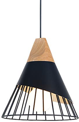 Rétro Metal Suspension Noir Cage E27 Suspension Industrielle Lampe Vintage Pendante Lumière Vintage en Métal Eclairage de Plafond Lustre Rétro Plafonnier,Métal Retro Antique Suspensions Luminaire