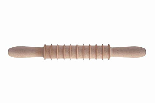 Tredoni Wooden Pappardelle Pasta Cutter Rolling Pin (Pappardelle - 14mm) | Robust Hornbeam Wood Professional Rolling Pin, Cuts 11 14mm Pappardelle Strips, Cutting Surface: 16.5cm