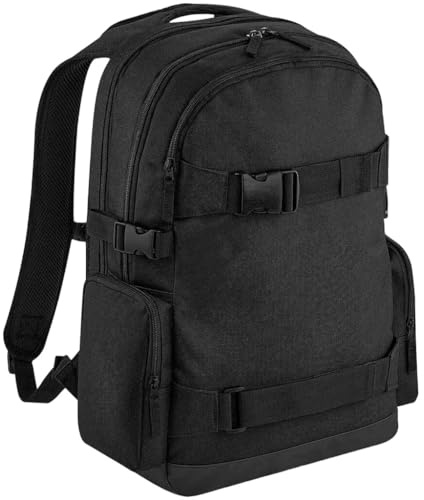 BagBase Old School Board ryggsäck BG853 – armé bärrem väska kamouflage ryggsäck – svart