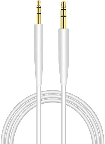 baolongking 2.5mm to 3.5mm cable, Bose Headphone Cable, Stereo Jack Cable, Replacement Headphone Audio Wire Compatible with Bose QC 35 / QC35 II / QC25 / OE2, JBL E45BT E55BT E65BTNC (white)