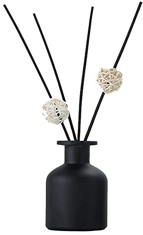 1 flacone da 150 ml diffusore in vetro vuoto, per aromaterapia barattolo accessori per profumeria uso con oli essenziali bastoncini di ricambio per diffusori fai da te decorazioni artigianali nere