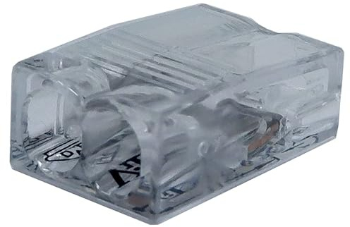 ViD® VDE VC02 Lot de 100 bornes de connexion/bornes enfichables Ø 0,5-2,5 mm² 2 broches Blanc