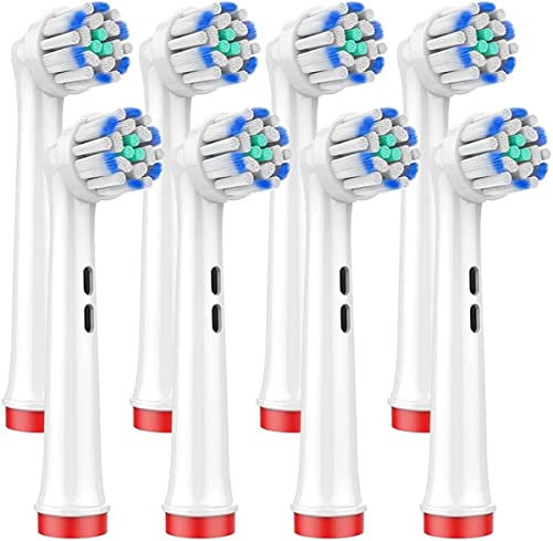 YanBan Testina di ricambio per spazzolino compatibile con Oral B spazzolino elettrico, setole ultra morbide per la cura delle gengive sensibili, confezione da 8