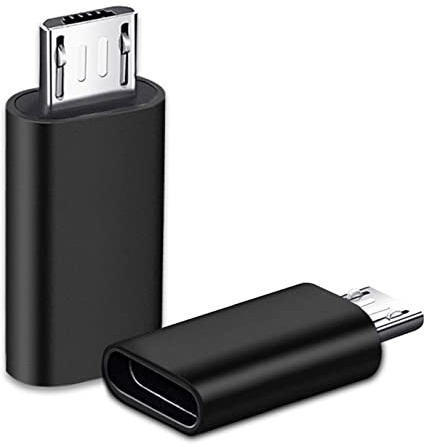iJiZuo Adapter USB C auf Micro USB 2 Pack, USB Typ C (Female) zu Micro-USB (Male) Adapter, Unterstützt 2,4 A Schnellladung für Samsung, Huawei, Xiaomi, Power Bank | USB Typ C (Female) zu Micro-USB (Male) Adapter, Unterstützt 2,4 A Schnellladung für Samsung, Huawei, Xiaomi, Power Bank