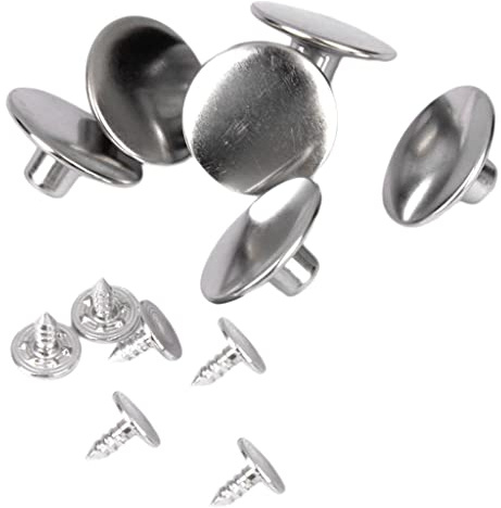 kowaku 20 mm glänzende Jeansknöpfe, Metallknöpfe mit Metallbasis-Reißknöpfen Ersatzsatz für Jacken, Kleidung, Hosen, Nähstrickhandwerk