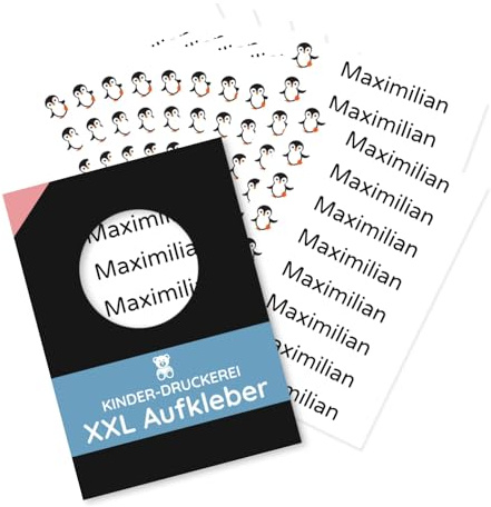 80 Stück personalisierte Namensaufkleber 100x15 mm (10 Bögen) - Spülmaschine geeignet/Wasserfest/Kratzfest für Innen und Außen (Weiß, 80 Stück)