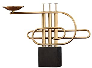 Kerzenhalterhalter Kerzenständer Neoclassical Saxophone Metall Kerzenständer Ornament Nordic Home Hotel Cafe Center Dekoration Kandelaber (Size : B)