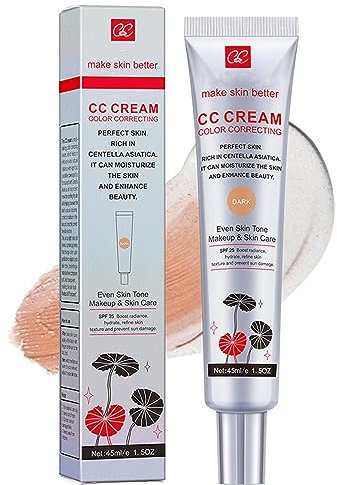 Centella Asiatica CC Cream - Color Correcting CC Cream with SPF 25, Lightweight Tinted Moisturiser and Brightening Face Cream, Invisible Pores Long-Lasting CC Cream for Naturally Glowing Skin