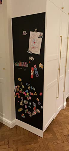Magnet-Tafel-Folie Farbe: schwarz | 40 Größen | Preis-Leistung Top beschreibbar, abwischbar, magnetisch | Kreide Tafel Magnet Folie (80x50cm)