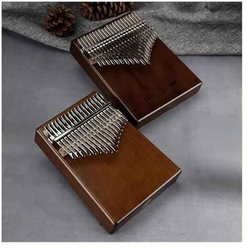 Anfänger Kalimba 21 Tasten/17 Tasten Walnuss professionelles tragbares süßes Musikinstrument Anfänger Daumenklavier chromatische Skala (Size : 21)