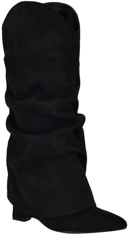 Nine West Amazin - Botas de media pantorrilla para mujer, negro (Black 002), 40.5 EU