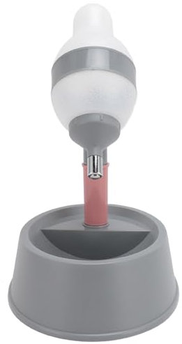 Automatic Pet Water Dispenser 2 in 1 Height Adjustable Standing for Dogs (Grey)