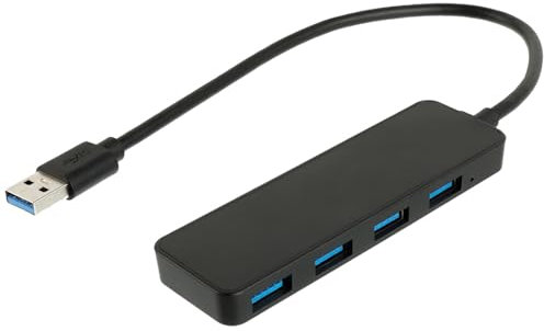 HUAREW Hub USB 3.0 con 4 Porte Sdoppiatore Multi USB 3.0 Adattatore USB Alta velocità 5Gbps Per PC,Laptop,Xbox, Flash Drive, HDD, Console, Stampante, PC, Tastiera, HP, Dell