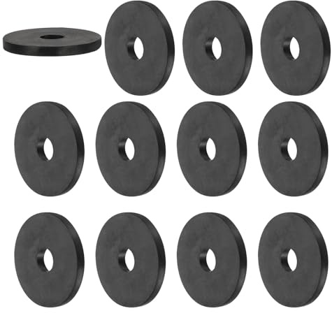 PATIKIL Entretoise en Caoutchouc Polyvalente, 12 Pièces 10mm ID X 40 OD X 3mm T Rondelles D'Isolation Anti-Vibrations en Néoprène pour Boulons Hvac Accessoires de Voiture