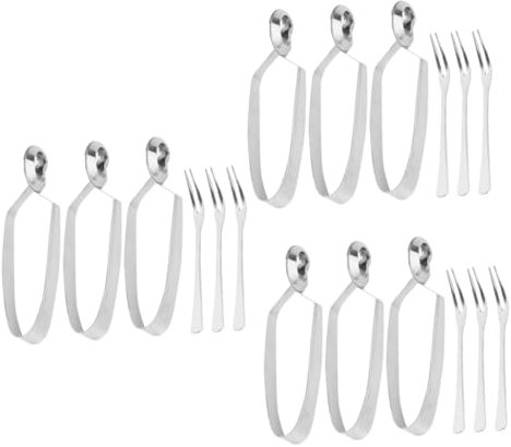 OKUMEYR 9ensembles Clip à Escargots Acier Ensemble Pinces Et Fourchettes Ustensiles De Table Pour Fruits Et Escargots Pour Dîners Et Barbecues