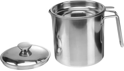 PHENOFICE 1 Stk Ölfiltertopf oil pot ölbehälter oelfiler oil filter Ölfilterbecher Ölkanne Behälter mit Deckel Fetttrennkanne Fettsiebtopf Ölsiebtopf verschleißfester Öltopf Rostfreier Stahl
