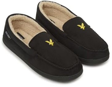 Lyle & Scott Mens Aspen Bx Slip Moccasins Black 11 UK