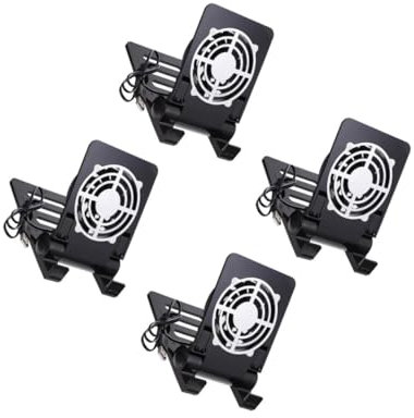 Uonlytech 4 Pz Ventola Di Raffreddamento Piatta Tecnologia Supporto Per Telefono Supporto Porta Tablet Alimentato Tramite Usb Ventilatore Elettrico Usb Uomini Tenuto Gioco Black Il Motore