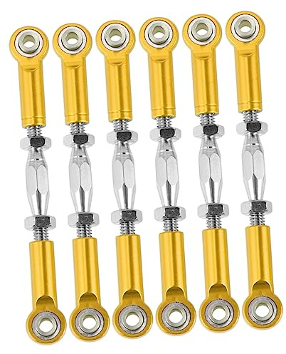 Toddmomy 6Pcs Turnbuckle Rods for Epxhsp Racing Hpi Truck Buggy Upgrade Parts Yellow Linkage for Enhanced Performance and Convenience