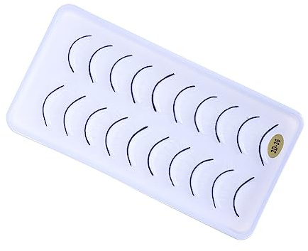 CALLARON 10Pairs Soft Lightweight White Faux Eyelashes for Women Natural Look Artificial Lashes Dense Fake Eyelashes for Parties Cosplay and Photoshoots