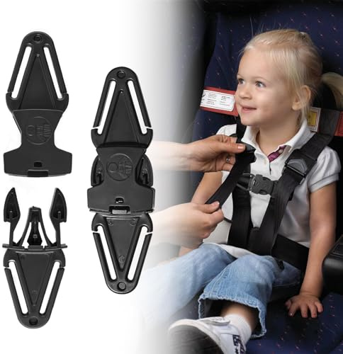 2 PCS Anti Escape Car Seat Strap, Baby Harness Chest Clip, Car Seat Safety Clip, Easy to Install & Universal Fit car Seat Belt Clips, Prevent Kids Out of Automotive Safe Seat