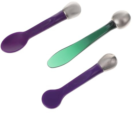 Homoyoyo 3 pièces Set de Cuillères pour Crème Yeux et Visage de Bâtons de Massage Outils Beauté pour Soins Sous Yeux et Hydratation Faciale