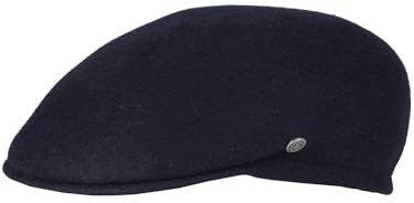 bugatti Wasserabweisende Filz-Flatcap | Hutgröße 57, 59, 61 | Unifarben | Aus reiner Wolle