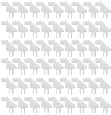 Mipcase 100 Pezzi Pioli Bianchi per Mensole e Staffe Angolari per Mobili da Cucina e Guardaroba Perni in Plastica Resistenti Clip Integrate Supporto Stabile per Scaffali Modulari e