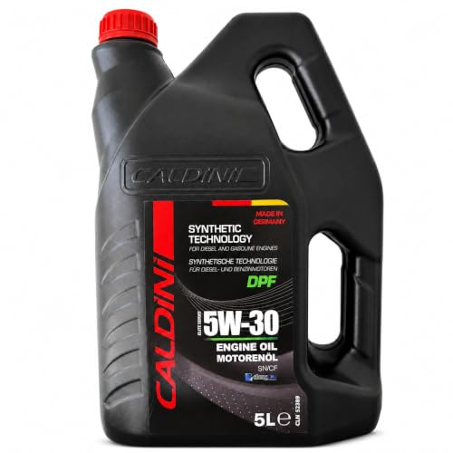 CALDINI EVO SN/CF C3 5W-30 Motoröl 5L, DPF geeignet, synthetische Technologie, für Benzin- und Dieselmotoren, Dieselpartikelfilter kompatibel, Made in Germany