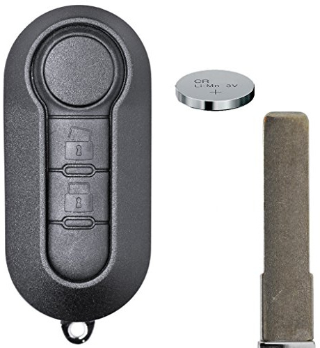 mt key Boîtier de clé pliante, télécommande, 2 boutons vierge + pile à partir de 2006 pour FIAT/Iveco