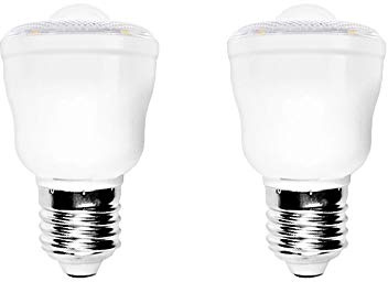 WULUN 2 Pack PIR Motion Sensor Smart LED Bulb E27 2W Warm White 3000K Equivalent to 20W Security Night Light Auto On/Off for Stairs Garage Corridor Basement Walkway