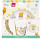 Tigex coffret vaisselle avec assiette creuse, gobelet, fourchette et cuillère, diversification des tout-petits, passe au micro-ondes, motif Winnie l'Ourson Disney