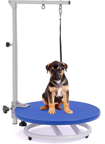 Dog Grooming Table for Dogs At-Home - 360 Rotating Medium Small Dog Grooming Table Adjustable Grooming Arm Includes Grooming Arm, Loop Noose