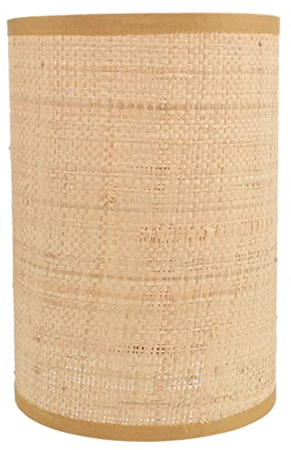 Angoily Abat-Jour En Rotin Tissé Couverture De Lumière Rotin Panier Lustre Abat-Jour Suspension Abat-Jour Cylindre Abat-Jour Pour Lampe De Table Lampadaire E27/E14