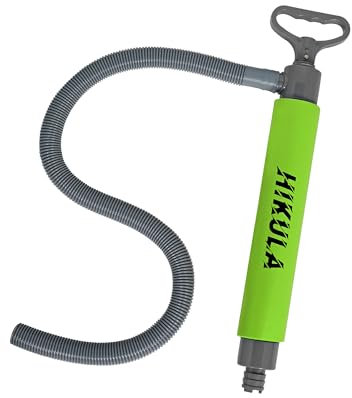 HIKULA Manual Bilge Pump for Boats Kayak Canoe - Portable Siphon Pump, Kayak Bailer with Reversible Hose, Green, 19.7 Inch