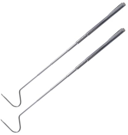 GANAZONO 2 pièces Crochet Télescopique Inoxydable pour Serpent Lot de Outil de Capture Sûr pour Reptiles Poignée Ergonomique et Crochet Pratique pour Transport et Utilisation Extérieur