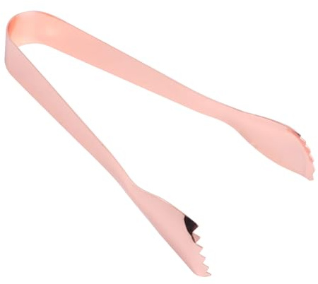 HOODANCOS Multifunctional Stainless Steel BBQ Tong Rose Gold Ice Cube Bread Salad Serving Food Tongs Sturdy Kitchen Cooking Grilling Tool for Outdoor Barbecue