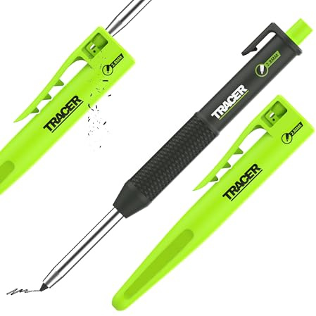 Tracer Pencil 2.0 – Deep Hole Carpenter Pencil with Site Holster
