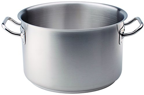 Ollas Agnelli Alta Cazuela con Dos Asas, 18/10 de Acero Inoxidable, Plata, 58 litros