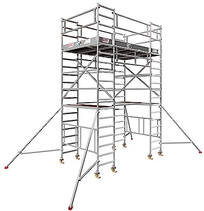 ALTEC AluDeck® 600 Arbeitsbühne | 5,7m² Fläche| 6m Arbeitshöhe| faltbares Raumgerüst | Rollbock | Made in Germany | Alu Gerüst | Rollgerüst | Fahrgerüst | Arbeitsplattform