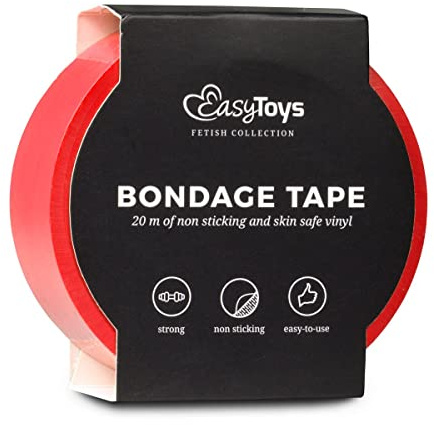 EasyToys Fetish Collection - Bdsms cinta adhesiva - Cinta de 2 metros de largo Rojo - para un emocionante juego de bondage - Bdsms juguetes