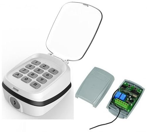 HILAND Digicode, Clavier à Code pour automatisme, sans Fil 2 canaux