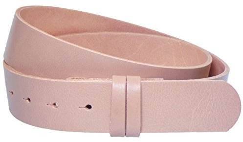 Luca Kayz Damen-Ledergürtel Wechselgürtel ohne Wechselschnalle CALVADOS 4cm old pink altrosa Bundweite 100cm