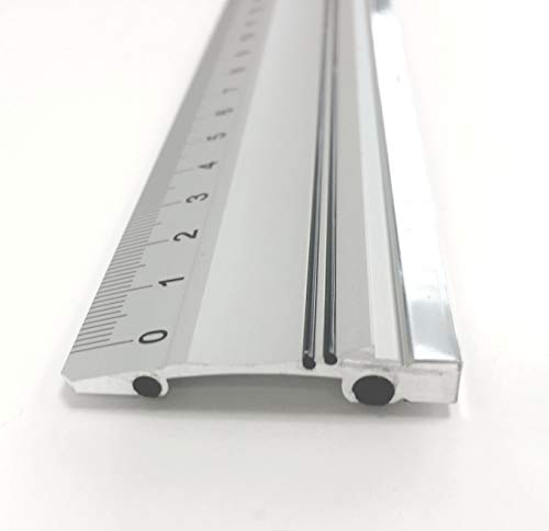 Altera Aluminium-schneidelineal Mit Stahlkante, Rutschfest (im Etui Verpackt) (30 cm)